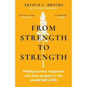 Hardback collection of "The Meaning of Your Life" and "From Strength to Strength" by Arthur C Brooks featuring green and vermilion covers.