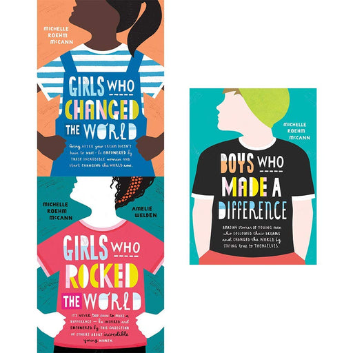 Michelle roehm mccann 3 books collection set (girls who changed the world,girls who rocked the world,boys who made a difference) - The Book Bundle