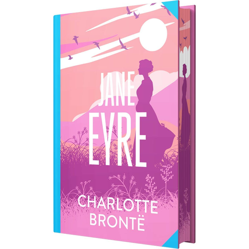 Hardcover edition of Jane Eyre by Charlotte Bronte, Wilco Classics Sprayed Edge Premium fiction book with detailed cover design.