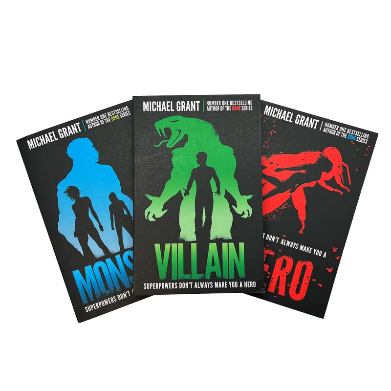 Michael Grant The Monster Series 3 Books Collection Set Monster, Villain & Hero - The Book Bundle