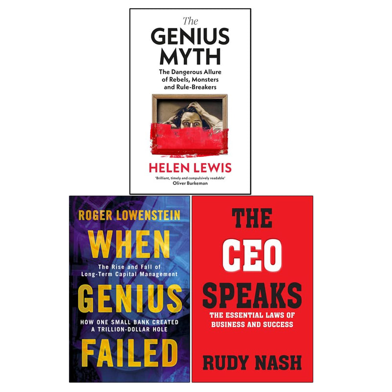 Genius Myth, When Genius Failed & The CEO Speaks 3 Books Collection Set - The Book Bundle