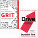 Grit: The Power of Passion and Perseverance & Drive The Surprising Truth About What Motivates Us 2 Books Collection Set - The Book Bundle