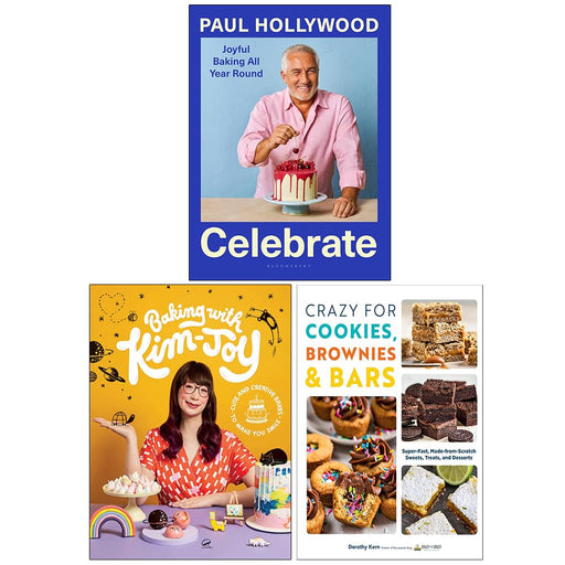 Celebrate Joyful Baking All Year Round, Baking with Kim-Joy & Crazy For Cookies, Brownies & Bars 3 Books Collection Set - The Book Bundle