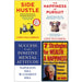 Side Hustle, The Happiness of Pursuit, Success through a Positive Mental Attitude & 7 Strategies for Wealth & Happiness 4 Books Collection Set - The Book Bundle