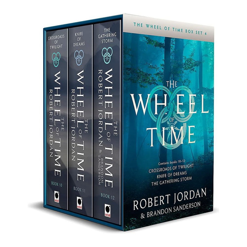 Orbit The Wheel of Time Box Set 4: Books 10-12 by Robert Jordan, featuring Crossroads of Twilight, Knife of Dreams, Gathering Storm