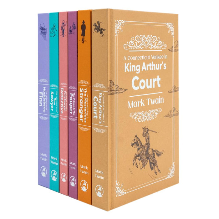 The Mark Twain 6 Book Hardback Collection: The Adventures of Tom Sawyer, The Prince & The Pauper, The Adventures of Huckleberry Finn - The Book Bundle