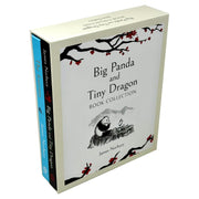 Big Panda and Tiny Dragon book collection by James Norbury featuring two illustrated hardcover books, showcasing panda and dragon characters.