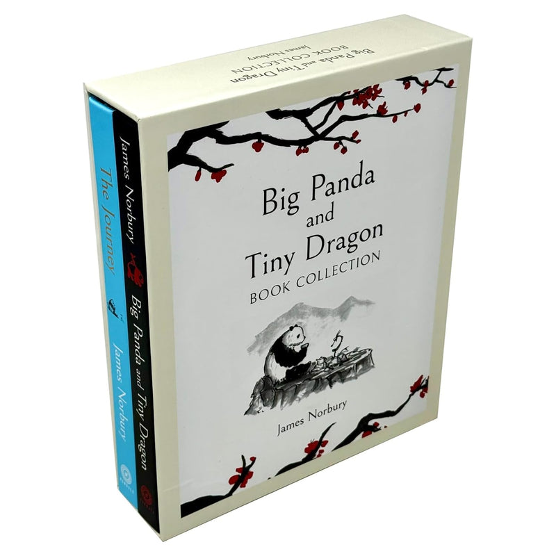Big Panda and Tiny Dragon book collection by James Norbury featuring two illustrated hardcover books, showcasing panda and dragon characters.