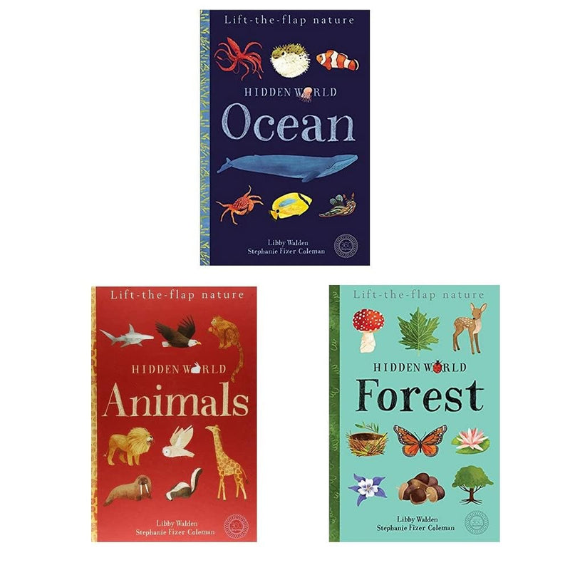 Lift the Flap Hidden World Series 3 Books Collection Set(Forest, Animals and Ocean) - The Book Bundle