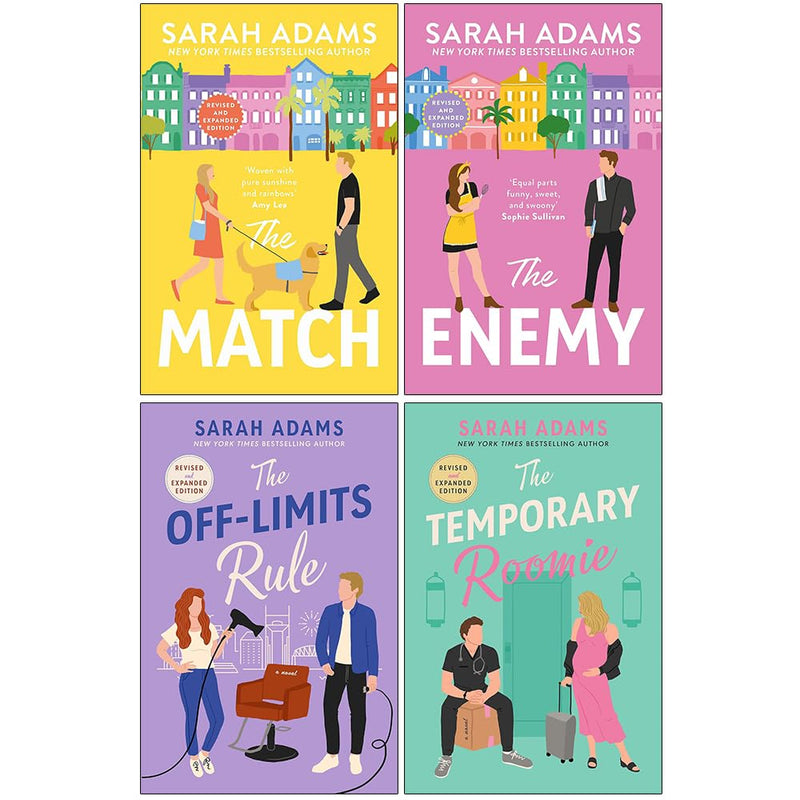 Collection of four Sarah Adams fiction paperback books from the It Happened in Charleston & Nashville series, with colorful cover art.