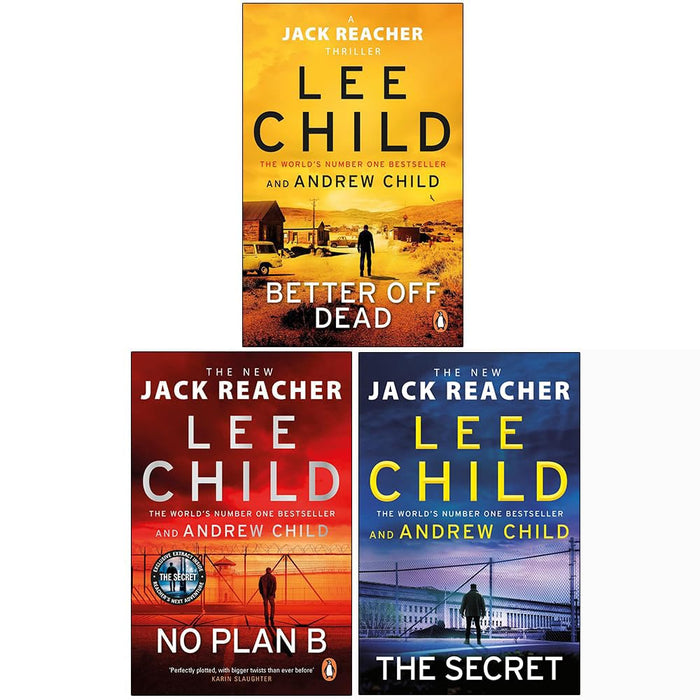 Jack Reacher Series (26-28) Collection 3 Books Set By Lee Child (Better Off Dead, No Plan B & The Secret) - The Book Bundle