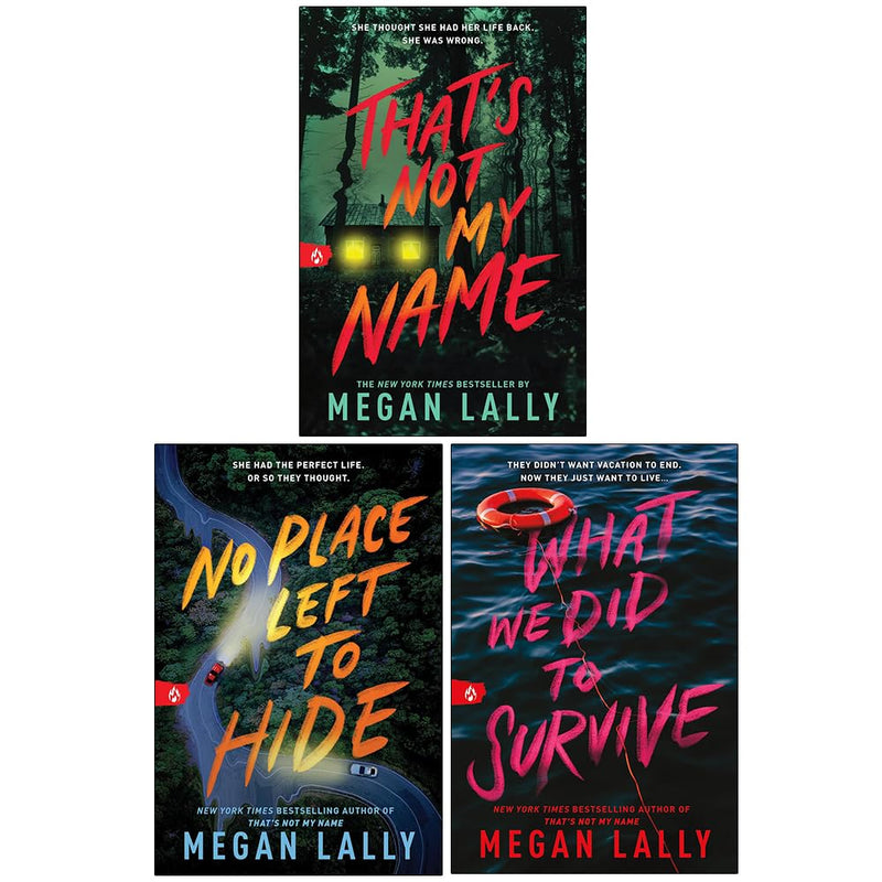 That's Not My Name & No Place Left To Hide & What We Did To Survive 3-Book Set By Megan Lally - Fiction - Paperback