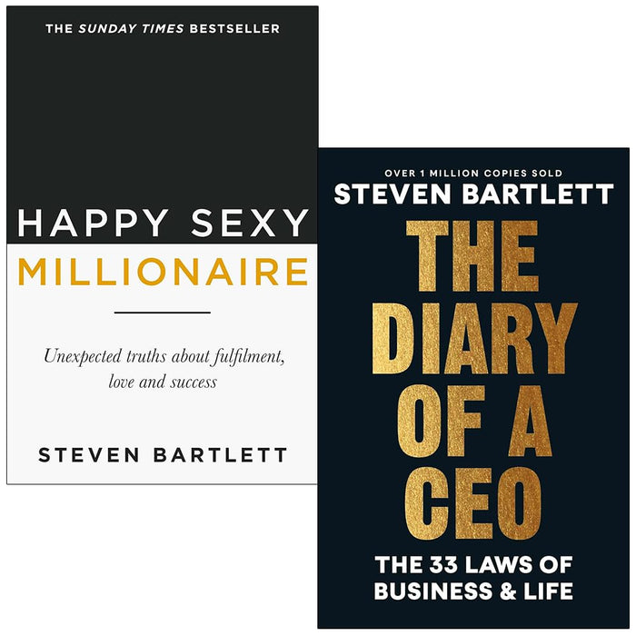 Steven Bartlett 2 Books Collection Set (Happy Sexy Millionaire & The Diary of a CEO)