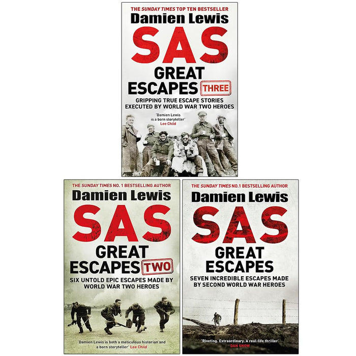 Damien Lewis Collection 3 Books Set (SAS Great Escapes, SAS Great Escapes Two and SAS Great Escapes Three) - The Book Bundle