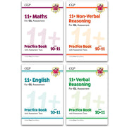 CGP Books 11+ GL Ages 10-11 practice test and assessment books collection, four non-fiction paperbacks