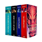 Paperback collection of four fantasy fiction books from The Inheritance Cycle by Christopher Paolini, published by Penguin Random House UK.
