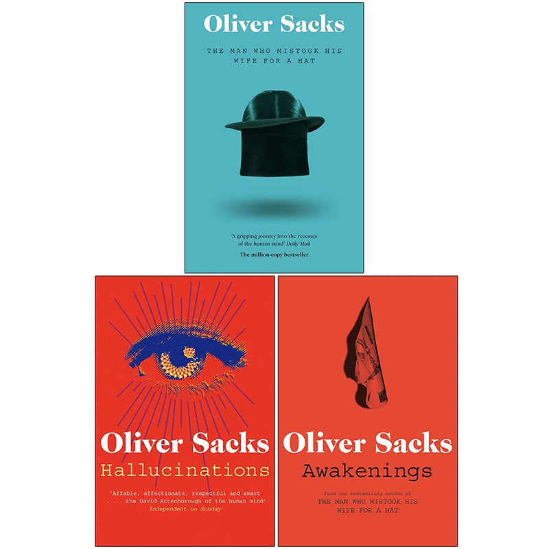 Oliver Sacks book collection including The Man Who Mistook His Wife for a Hat, Hallucinations, and Awakenings in paperback by Picador