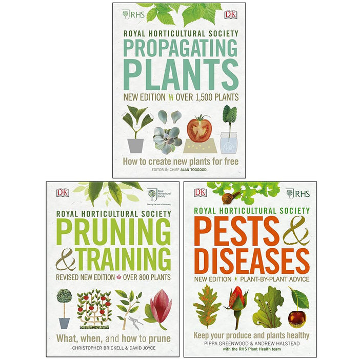 RHS Propagating Plants, RHS Pruning and Training & RHS Pests & Diseases 3 Books Collection Set - The Book Bundle