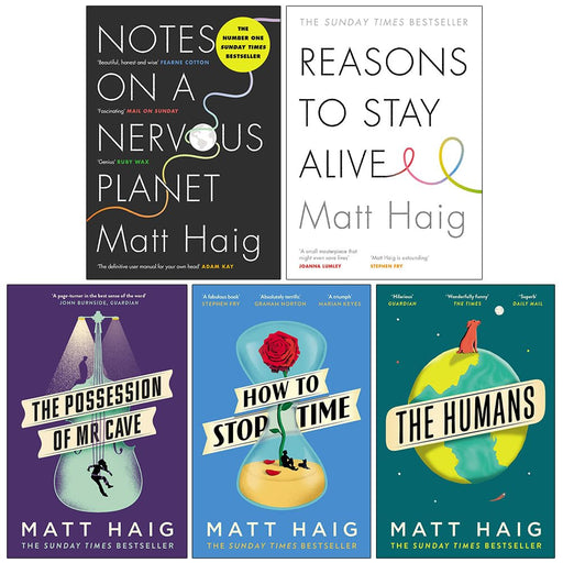 Matt Haig Collection 5 Books Set (Notes on a Nervous Planet, Reasons to Stay Alive) - The Book Bundle