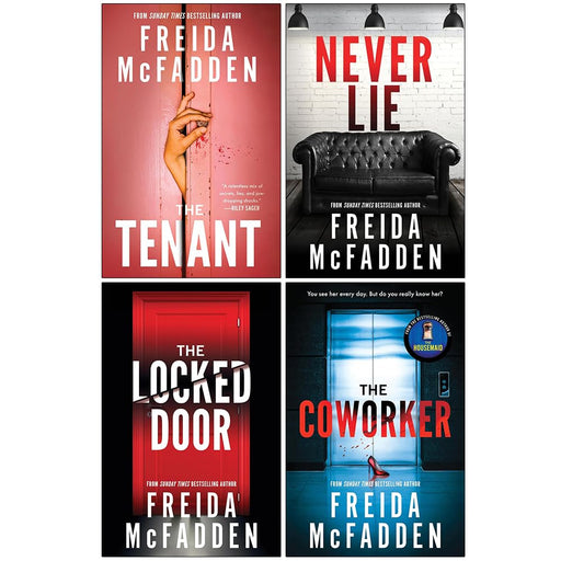 Freida McFadden Collection 4 Books Set (The Tenant, Never Lie, The Locked Door and The Coworker) - The Book Bundle