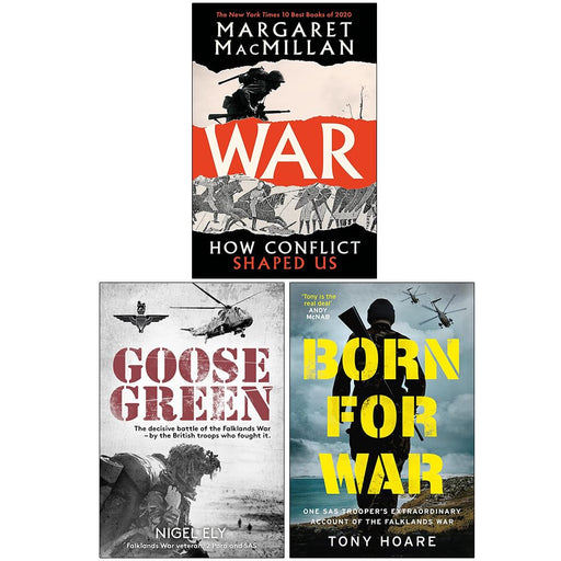 War How Conflict Shaped Us, Goose Green & Born For War 3 Books Collection Set - The Book Bundle