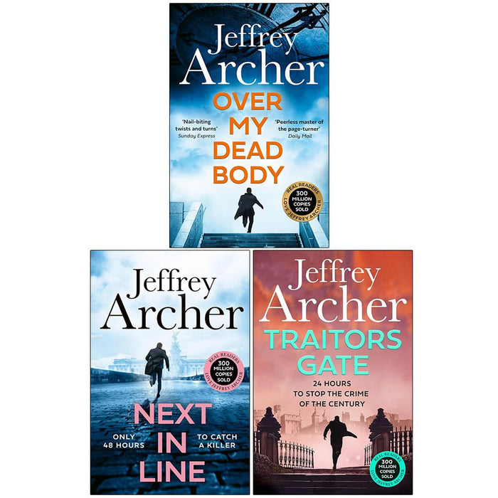 William Warwick Novels 4-6 Books Collection Set By Jeffrey Archer (Over My Dead Body,Next in Line & Traitors Gate) - The Book Bundle
