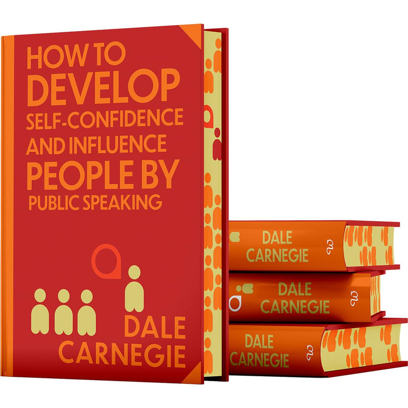 Book cover of "How to Develop Self-Confidence & Influence People" by Dale Carnegie, published by Wilco International LLP, with a sprayed edge design.