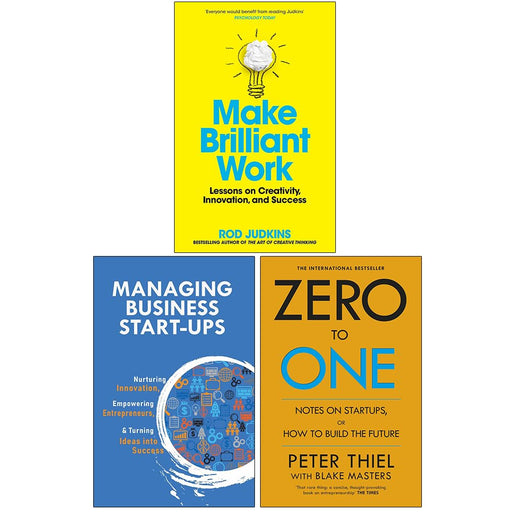 Make Brilliant Work, Managing Business Start-Ups & Zero to One 3 Books Collection Set - The Book Bundle