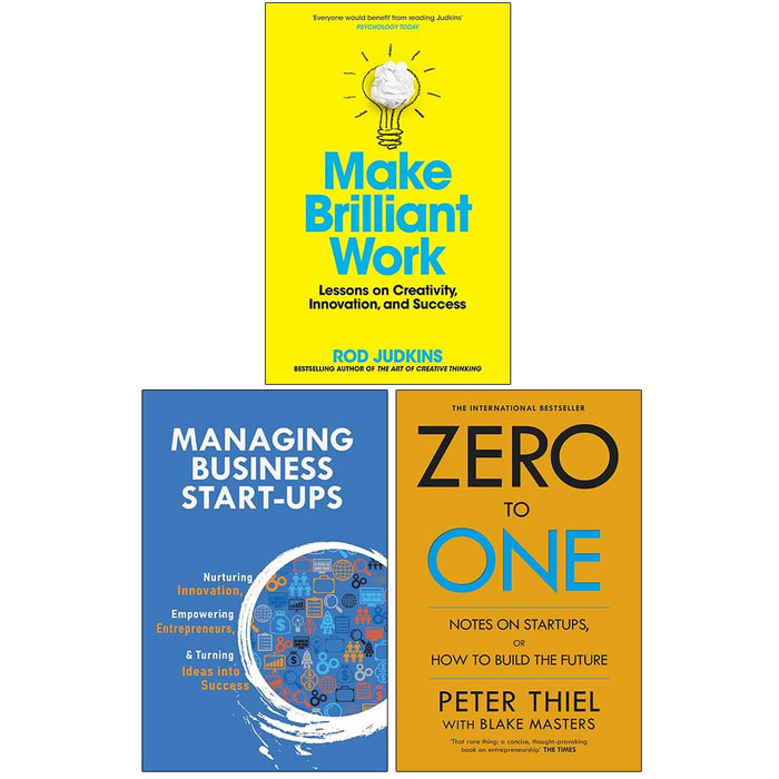 Make Brilliant Work, Managing Business Start-Ups & Zero to One 3 Books Collection Set - The Book Bundle
