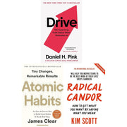 Drive The Surprising Truth,Atomic Habits, Radical Candor 3 Books Collection Set - The Book Bundle