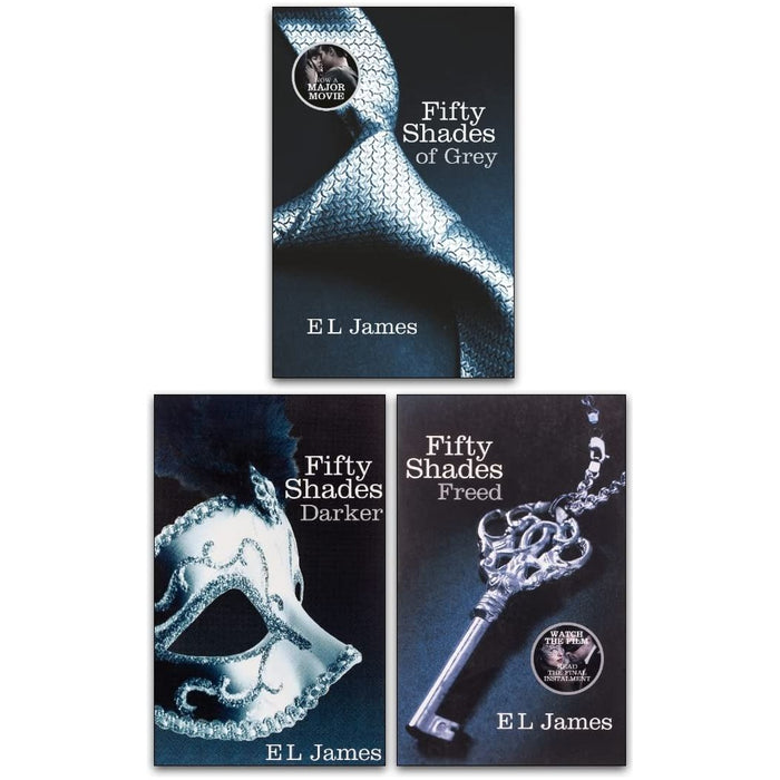 E L James Fifty Shades Series 3 Books Collection Set MOVIE TIE IN EDITION - The Book Bundle