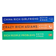 Crazy Rich Asians trilogy book set by Kevin Kwan, three paperback novels in a collection, featuring colorful covers and Asian-inspired designs.