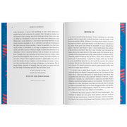 Open book of Meditations by Marcus Aurelius, featuring a sprayed edge design, from Wilco International LLP.
