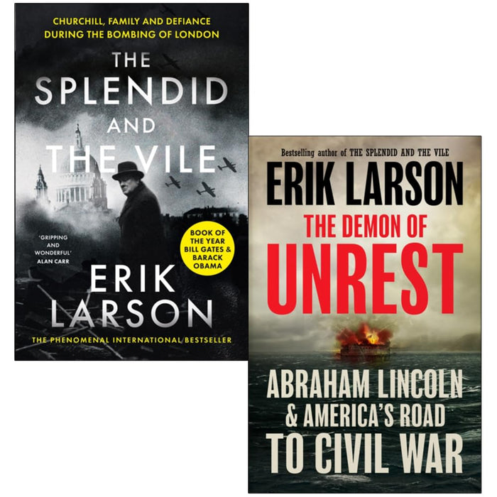 Erik Larson Collection 2 Books Set (The Splendid and the Vile & The Demon of Unrest) - The Book Bundle