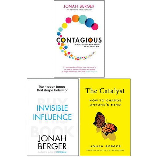 Jonah Berger Collection 3 Books Set (Contagious, Invisible Influence, Catalyst) - The Book Bundle
