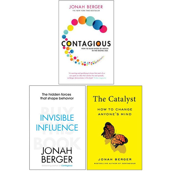 Jonah Berger Collection 3 Books Set (Contagious, Invisible Influence, Catalyst) - The Book Bundle