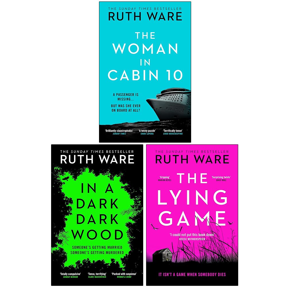 Ruth Ware Collection 3 Books Set (The Woman in Cabin 10, In a Dark Dar ...