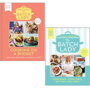 Suzanne Mulholland's Batch Lady Collection 2 books set on a white background, featuring cookbook covers for budget-friendly cooking.