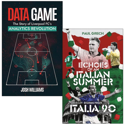 Data Game The Story of Liverpool FC's Analytics Revolution By Josh Williams & Echoes of an Italian Summer By Paul Grech 2 Books Collection Set - The Book Bundle