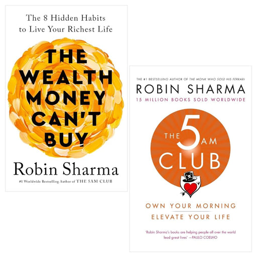 Robin Sharma 2 Books Collection Set (The Wealth Money Can't Buy, The 5 AM Club) - The Book Bundle
