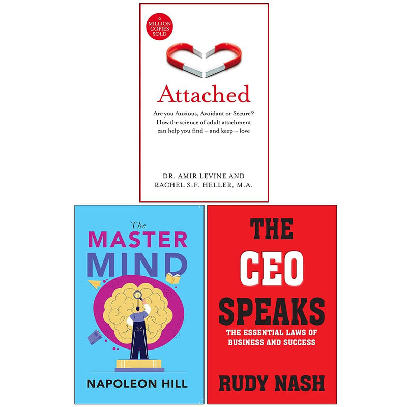 Attached Are you Anxious Avoidant or Secure?, The Master Mind & The CEO Speaks 3 Books Collection Set - The Book Bundle