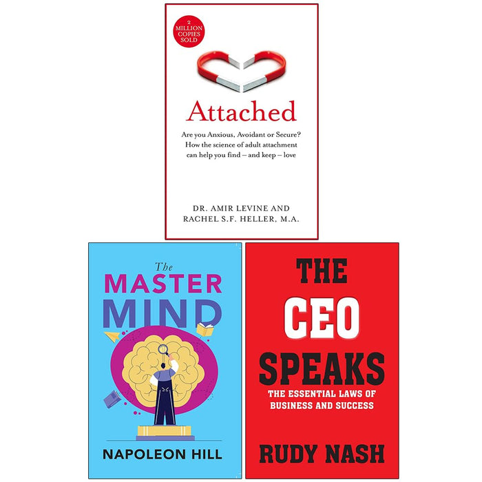 Attached Are you Anxious Avoidant or Secure?, The Master Mind & The CEO Speaks 3 Books Collection Set - The Book Bundle