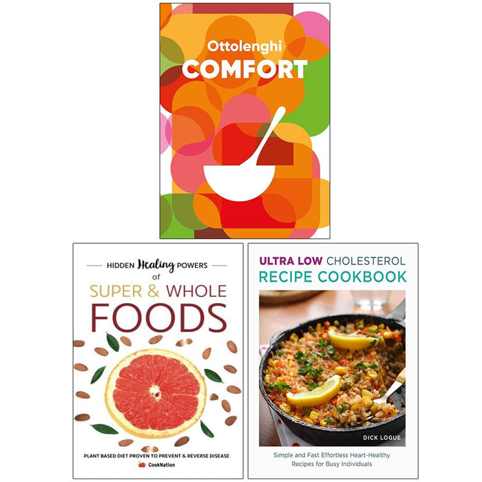 Ottolenghi COMFOR, Hidden Healing Powers Of Super, Ultra Low Cholesterol Recipe Cookbook 3 Books Set - The Book Bundle