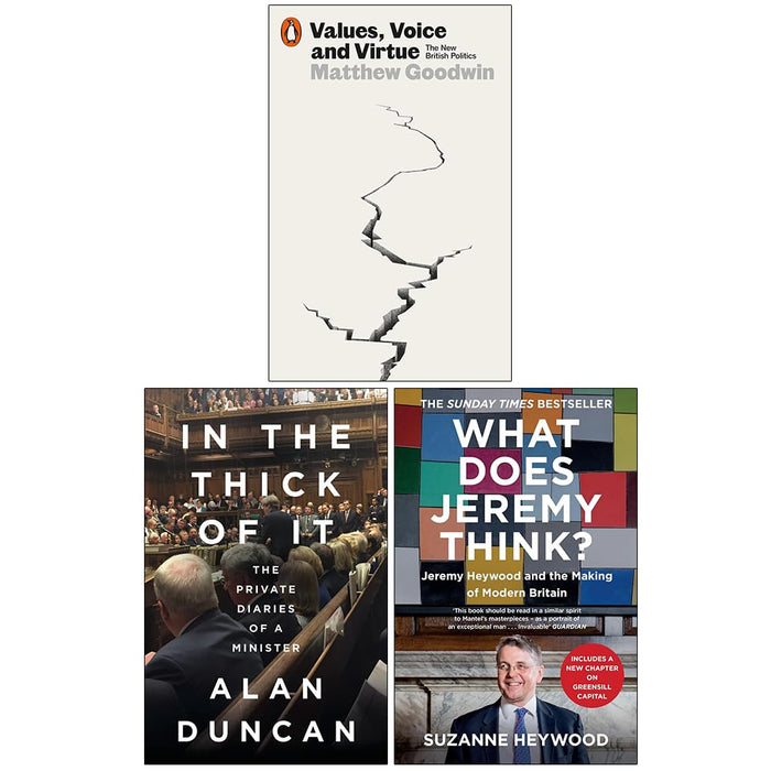 Values Voice and Virtue, In The Thick of It, What Does Jeremy Think 3 Books Collection Set - The Book Bundle