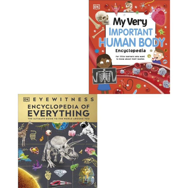 Eyewitness Encyclopedia Of Everything 2 And DK Human Body Encyclopedia 2 Books Collection Set - Non Fiction - The Book Bundle