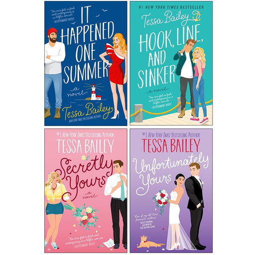 Tessa Bailey Bellinger Sisters and Vine Mess Series Collection 4 Books Set (It Happened One Summer, Hook Line and Sinker, Secretly Yours and Unfortunately Yours) - The Book Bundle