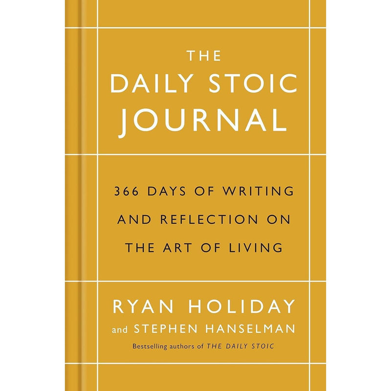 Set of three books including The Daily Stoic, The Daily Stoic Journal, and Lives of the Stoics by Ryan Holiday and Stephen Hanselman.