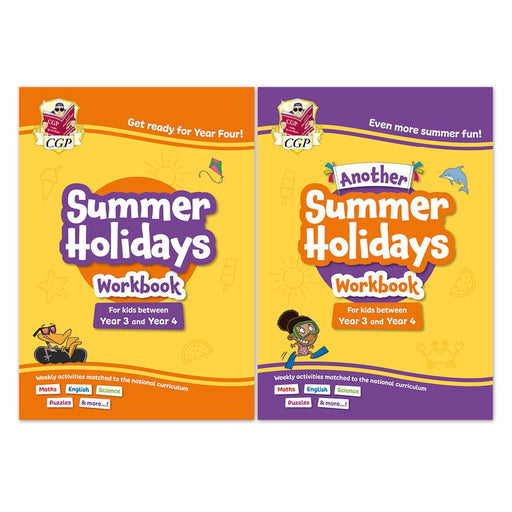 CGP Books Summer Holidays Activity Workbook 2-book set for ages 7-9, paperback covers