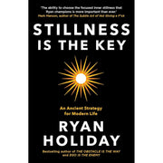 Collection of two non-fiction books by Richard Rumelt and Ryan Holiday, featuring "Good Strategy/Bad Strategy" and "Stillness Is the Key" on a shelf.
