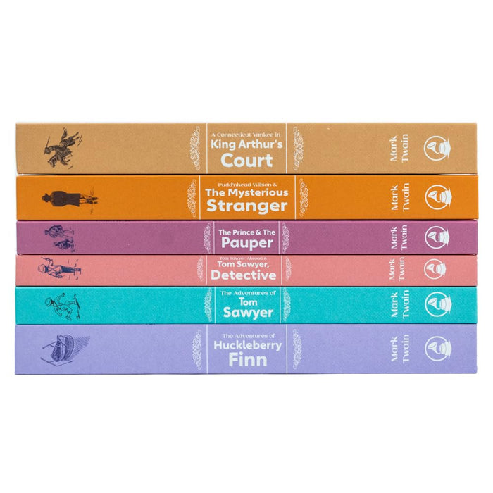 The Mark Twain 6 Book Hardback Collection: The Adventures of Tom Sawyer, The Prince & The Pauper, The Adventures of Huckleberry Finn - The Book Bundle